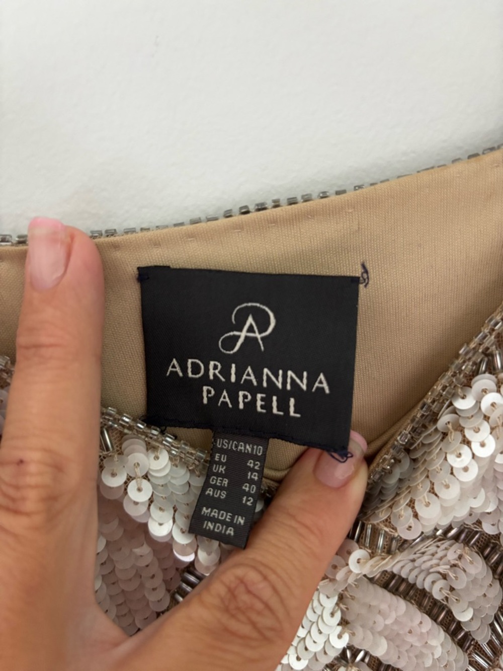 Adrianna Papell Gold Sequin Mini Dress - Picture 5 of 9